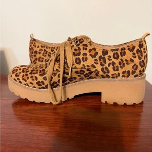 Leopard Print Platform Women's Shoes